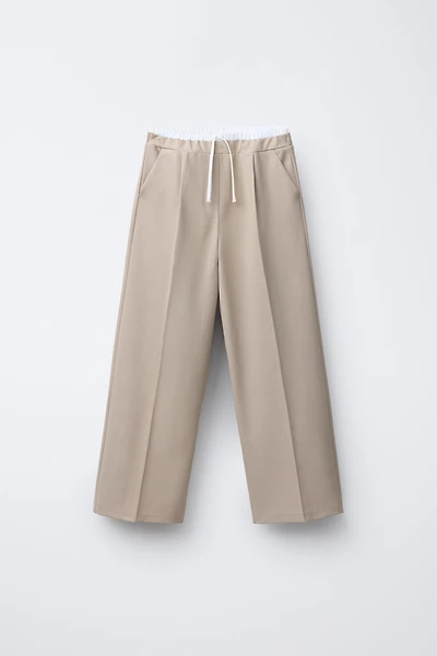 PANTALON WIDE LEG TAILLE DOUBLE