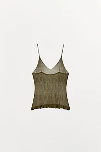 TOP EN MAILLE À BRETELLES TEXTURÉ