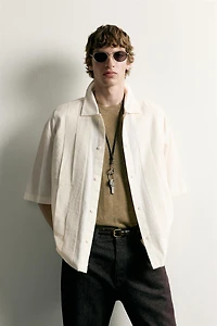 RELAXED FIT PLEATED SHIRT