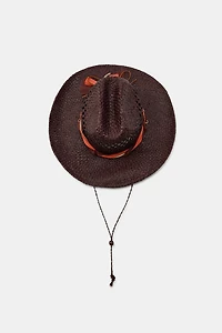 100% RAFFIA BOW HAT