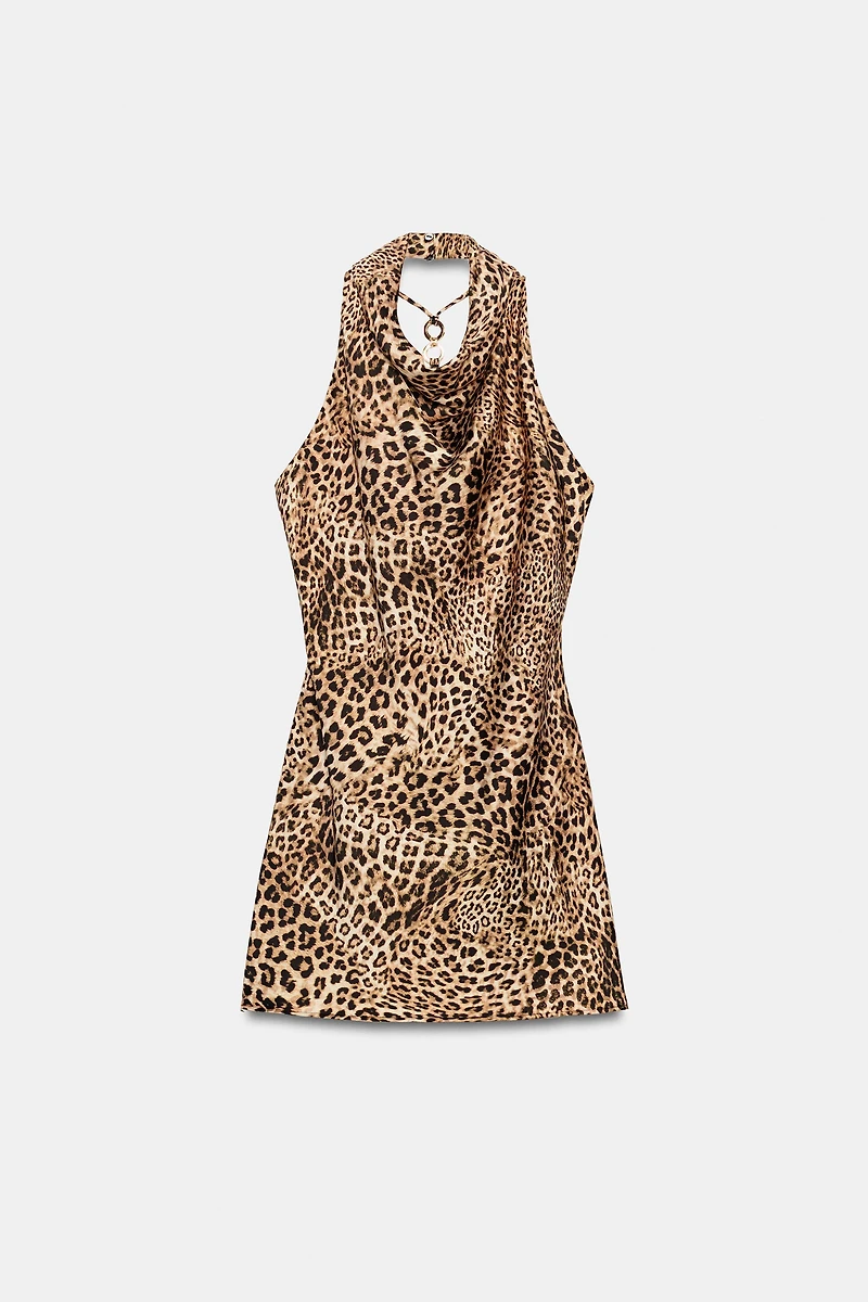 SHORT SATIN EFFECT DRESS