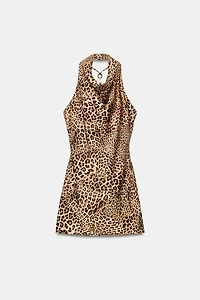 SHORT SATIN EFFECT DRESS