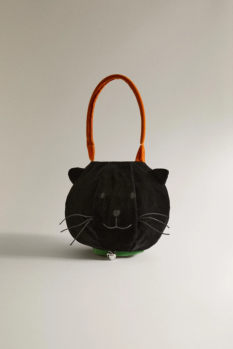 CHILDREN'S HALLOWEEN CAT CANDY BAG