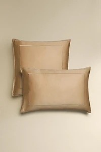 TAIE D’OREILLER SATIN DOUBLE FESTON