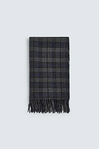 PLAID FRINGE SCARF