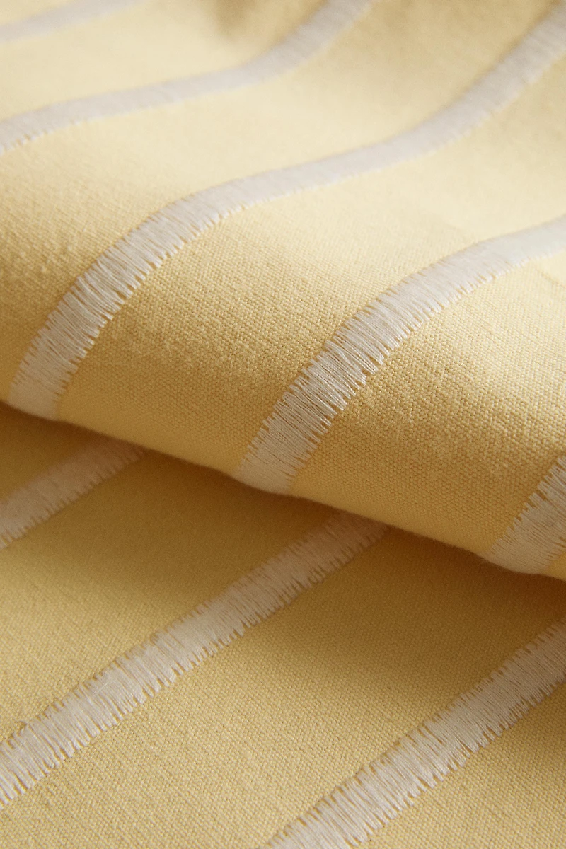 EMBROIDERED STRIPE TABLE RUNNER