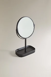 BLACK RESIN VANITY MIRROR