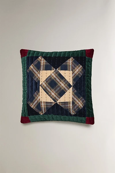 HOUSSE DE COUSSIN CROIX PATCHWORK
