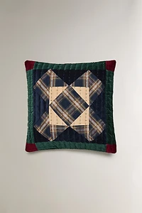 HOUSSE DE COUSSIN CROIX PATCHWORK