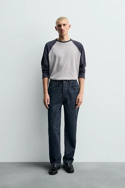 COTTON - WOOL STRAIGHT FIT JEANS