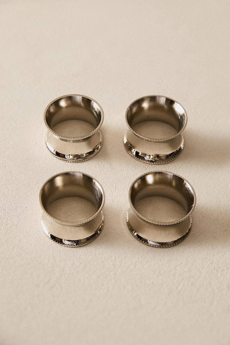 PACK OF ROUND STEEL NAPKIN HOLDERS (PACK OF 4)