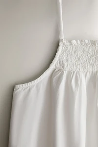 CHEMISE DE NUIT COTON FRONCÉE