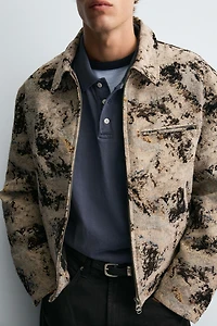 TEXTURED JACQUARD JACKET