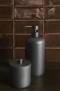 BLACK RESIN SOAP DISPENSER