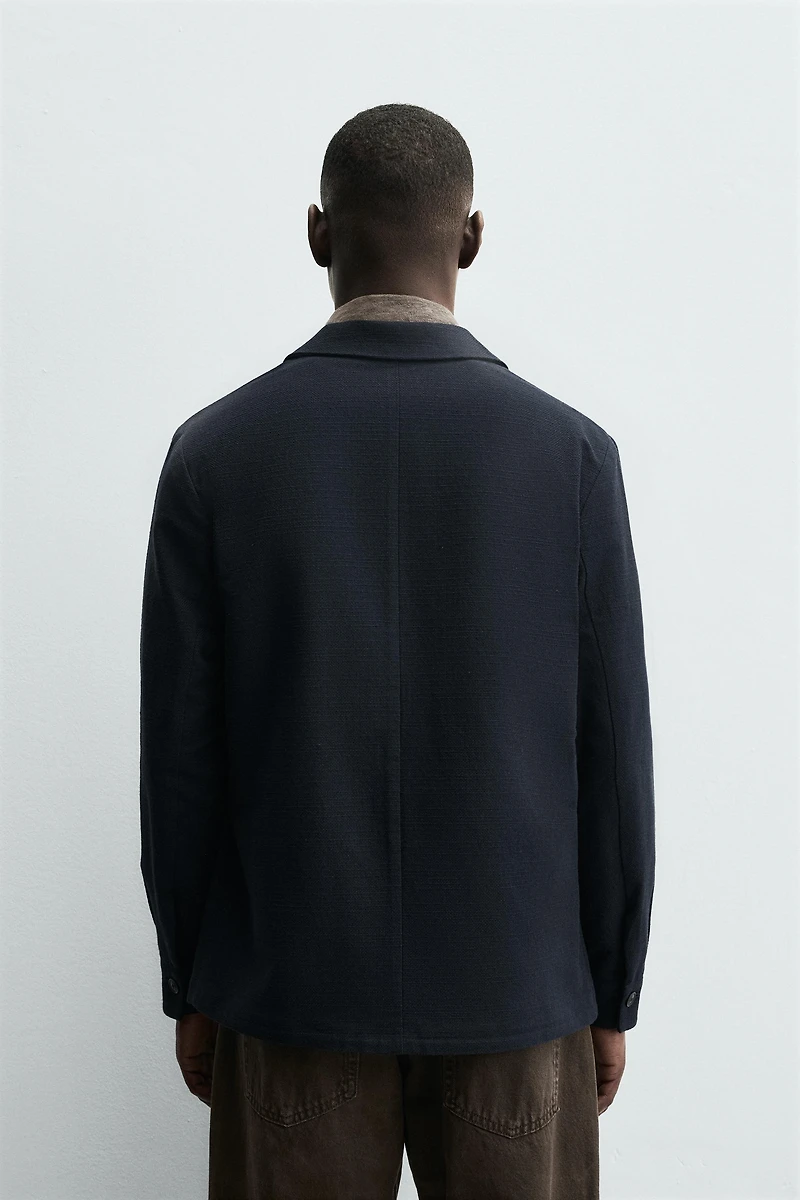 TEXTURED REGULAR FIT OVERSHIRT