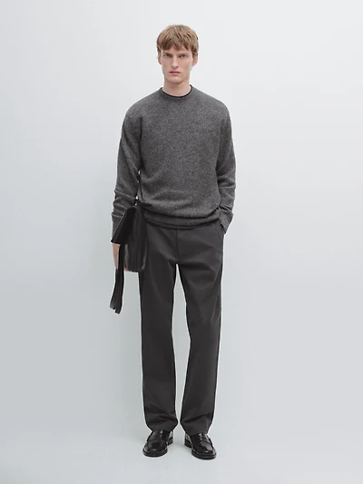 Pantalon tapered fit émerisé