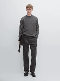 Pantalon tapered fit émerisé