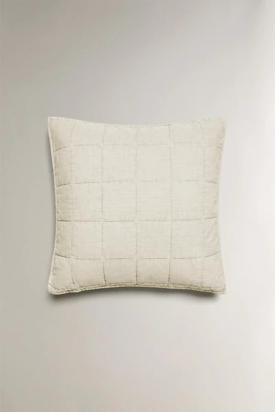 HOUSSE DE COUSSIN ÉDREDON COTON DÉLAVÉ (180 FILS)