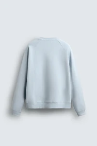 WASHED PIQUÉ TEXTURED SWEATSHIRT