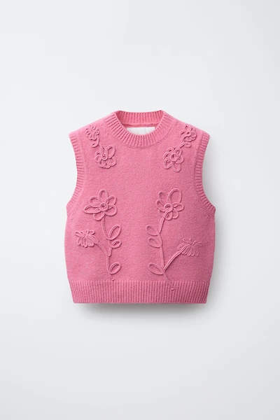 FLORAL KNIT VEST