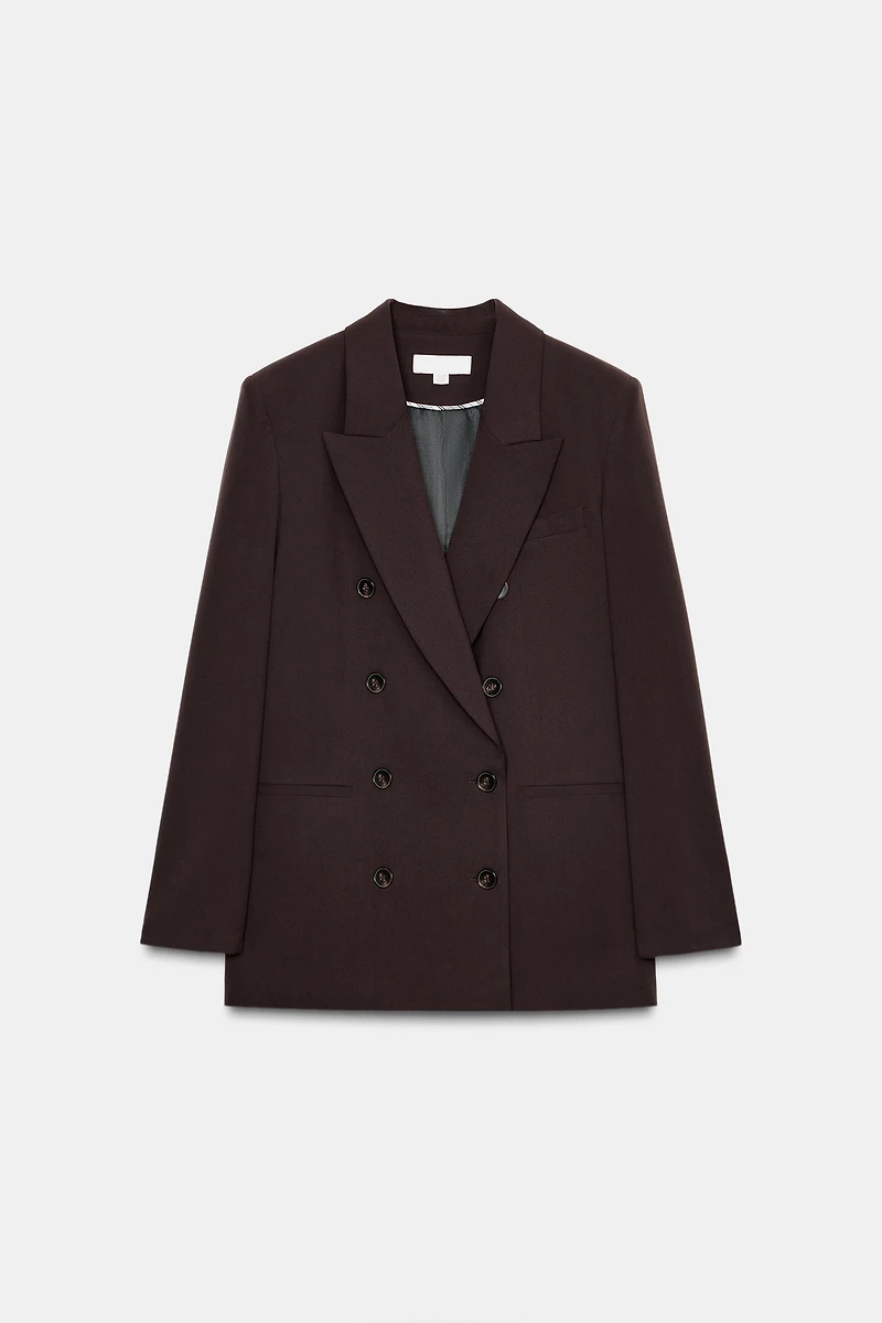VESTE À BOUTONNAGE CROISÉ AVEC ÉPAULETTES
