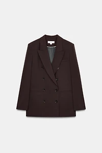 VESTE À BOUTONNAGE CROISÉ AVEC ÉPAULETTES