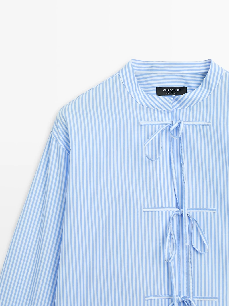 Chemise à rayures 100 % coton