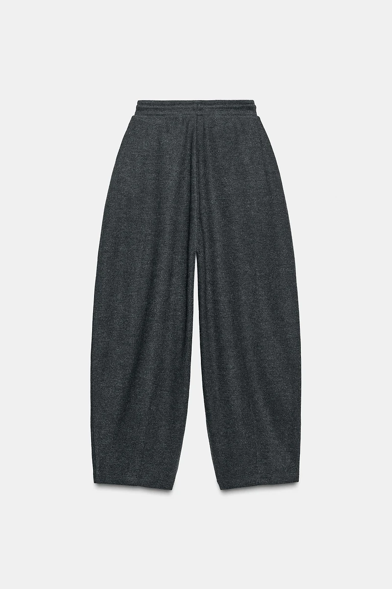 BALLOON RIBBED PANTS