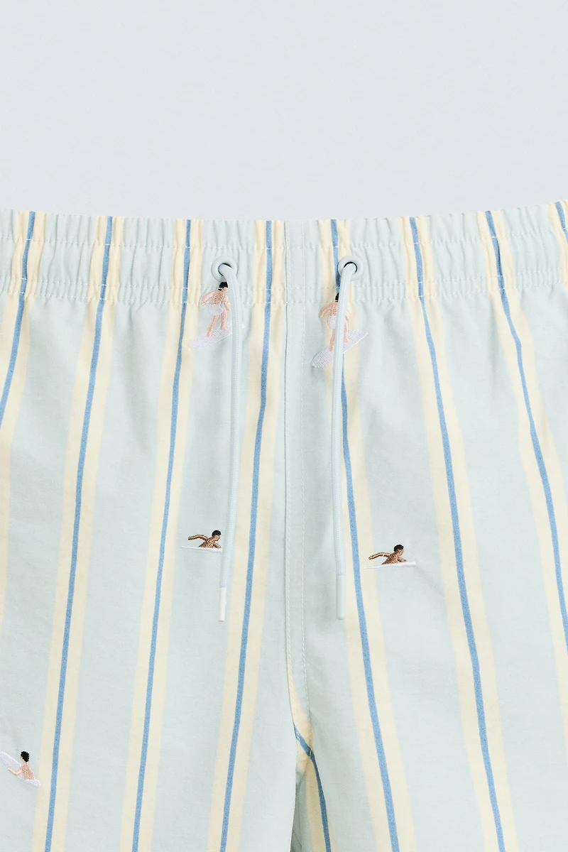 EMBROIDERED MID-LENGTH SWIMSUIT