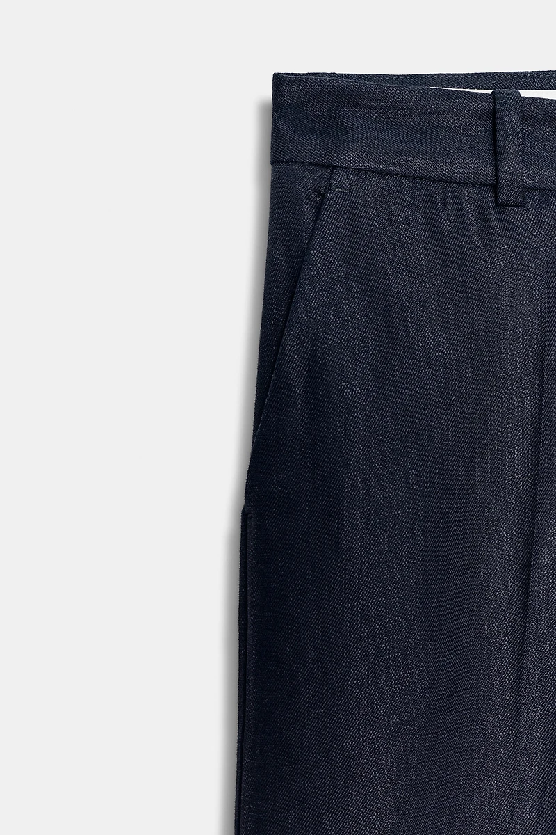 PANTALON DROIT AVEC LIN