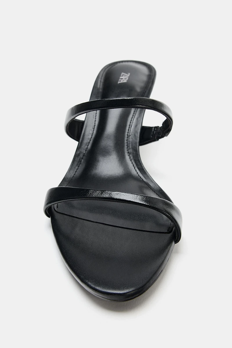 LEATHER WEDGE MULES