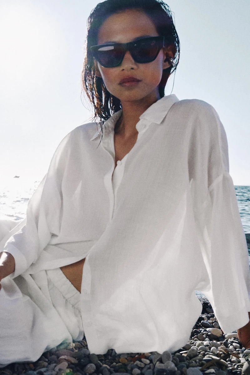 ZW COLLECTION FLOWY OVERSIZED SHIRT