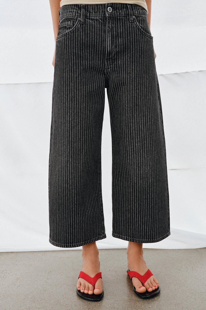 JEANS ZW COLLECTION JUPE-CULOTTE TAILLE MOYENNE À RAYURES