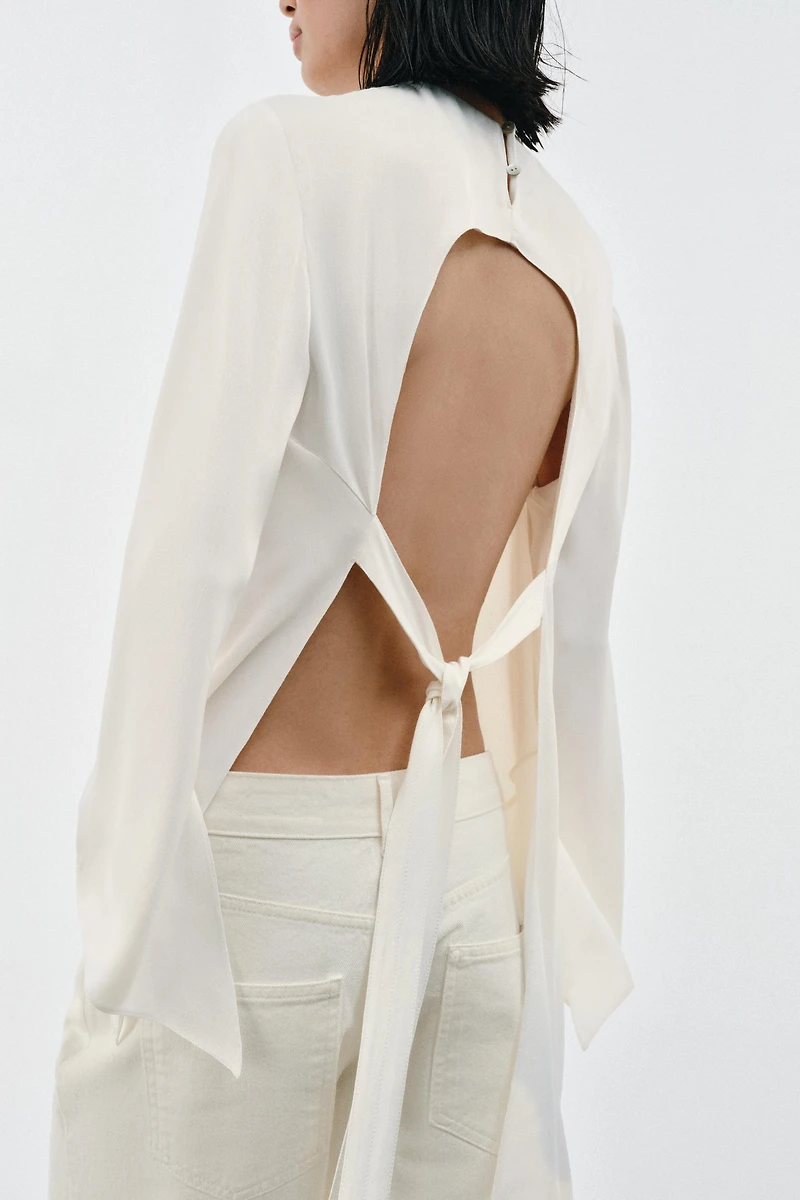 TOP ASYMÉTRIQUE SATINÉ ZW COLLECTION