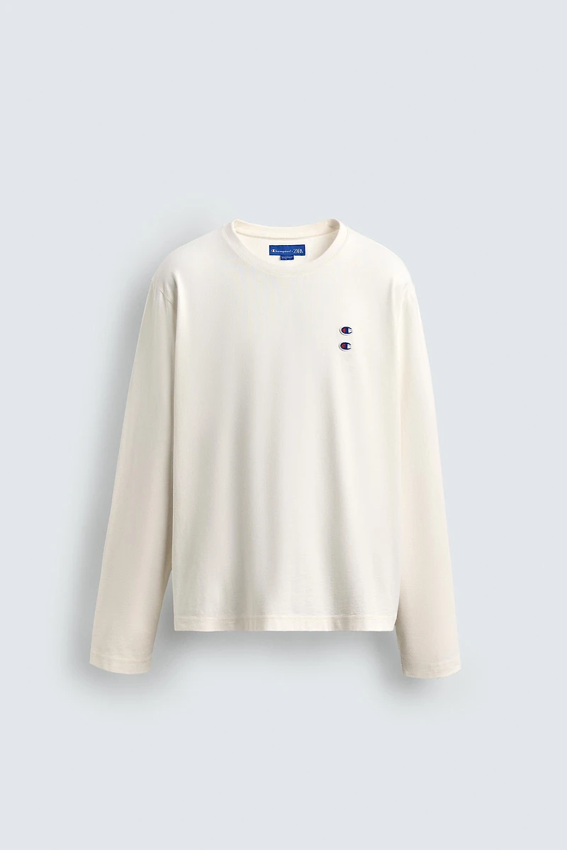 T-SHIRT MANCHES LONGUES À PIÈCES CHAMPION ® X ZARA