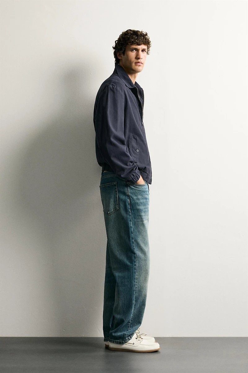 REGULAR FIT ZIP-UP OVERSHIRT