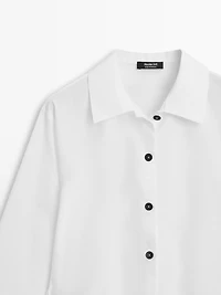 Shirt with tie detail