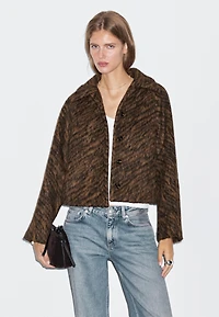 Manteau court imprimé animal