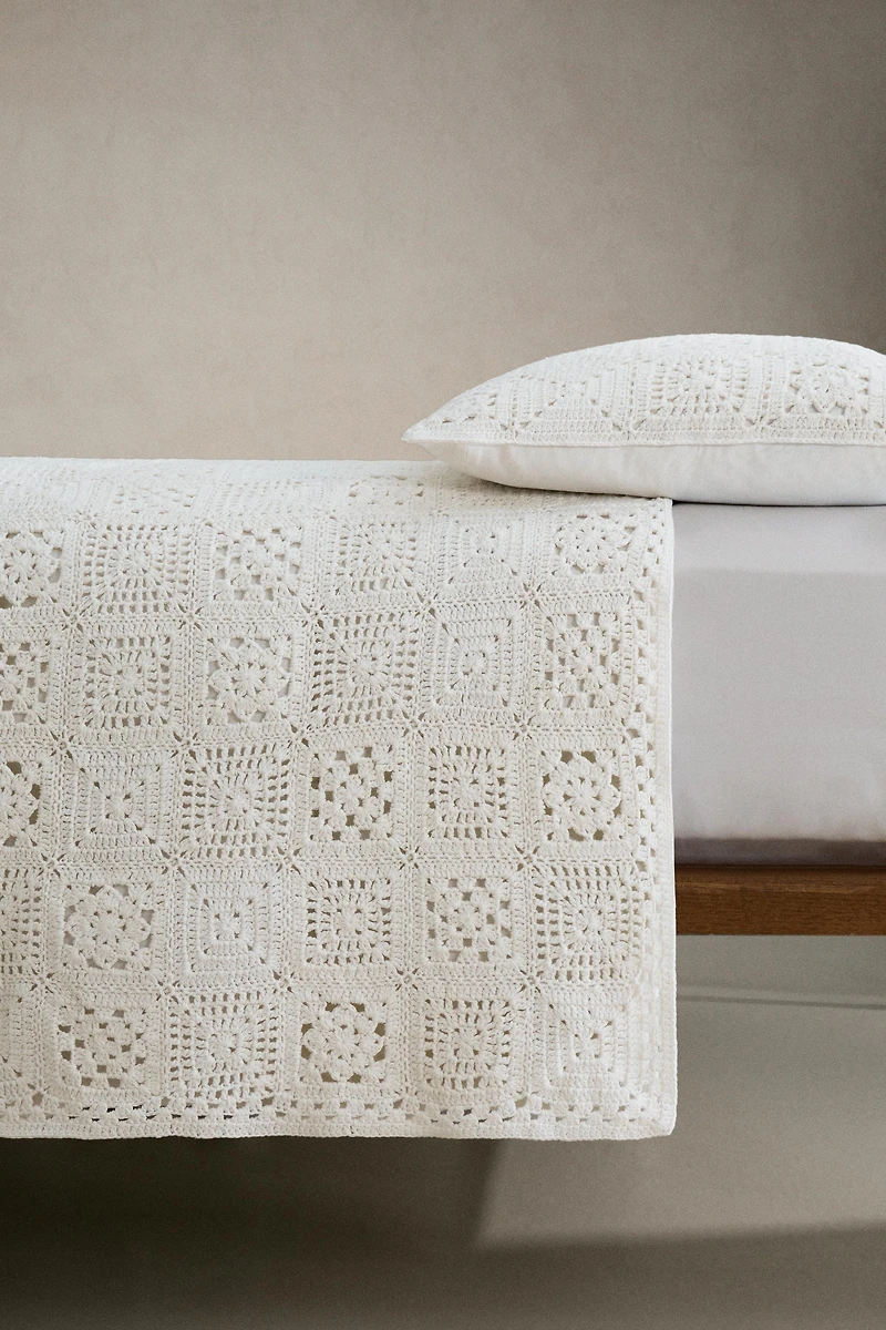 CROCHET PATCHWORK COTTON BEDSPREAD