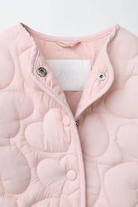 WATER REPELLENT HEART PUFFER JACKET