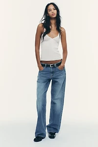TRF MID-RISE WIDE LEG JEANS