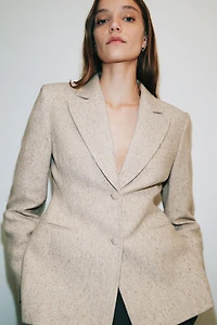TAILORED WOOL BLEND PEPLUM BLAZER ZW COLLECTION