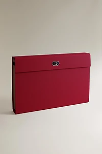 SLIM LINEN FILING BRIEFCASE