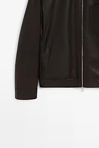 Nappa leather jacket with pocket