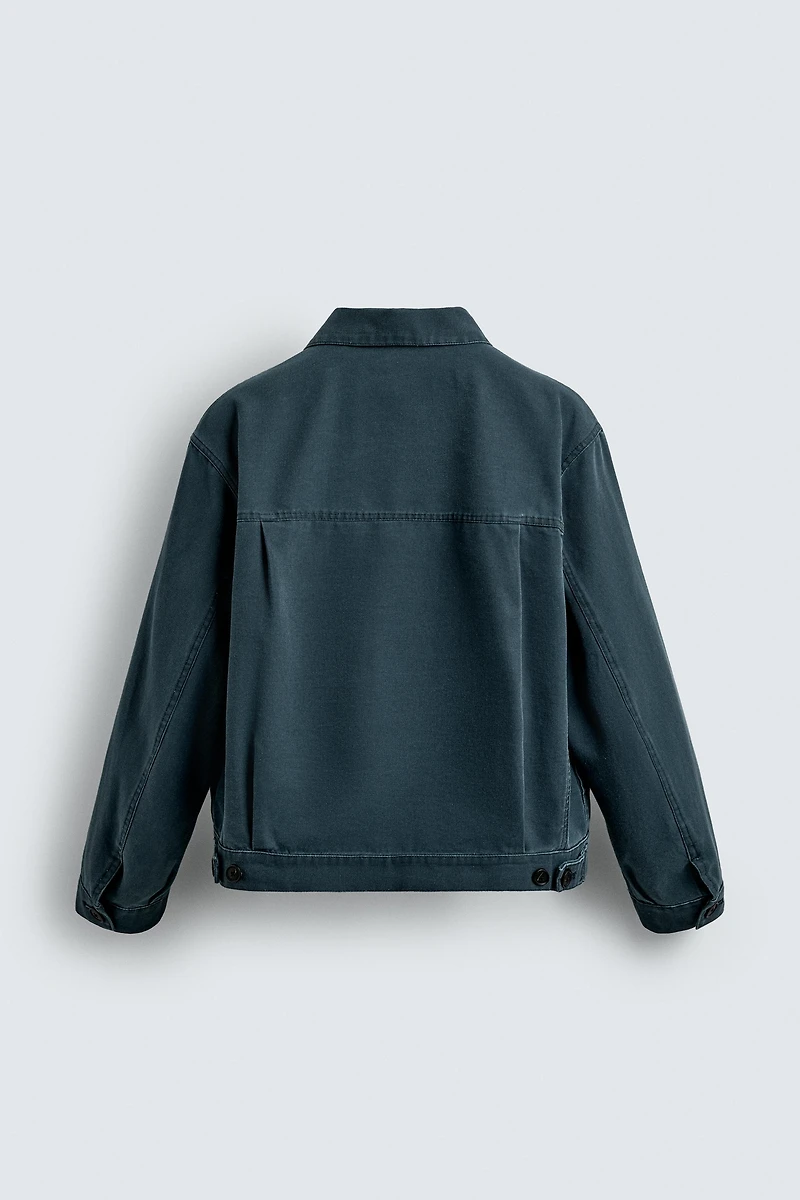 WASHED CROPPED FIT JACKET