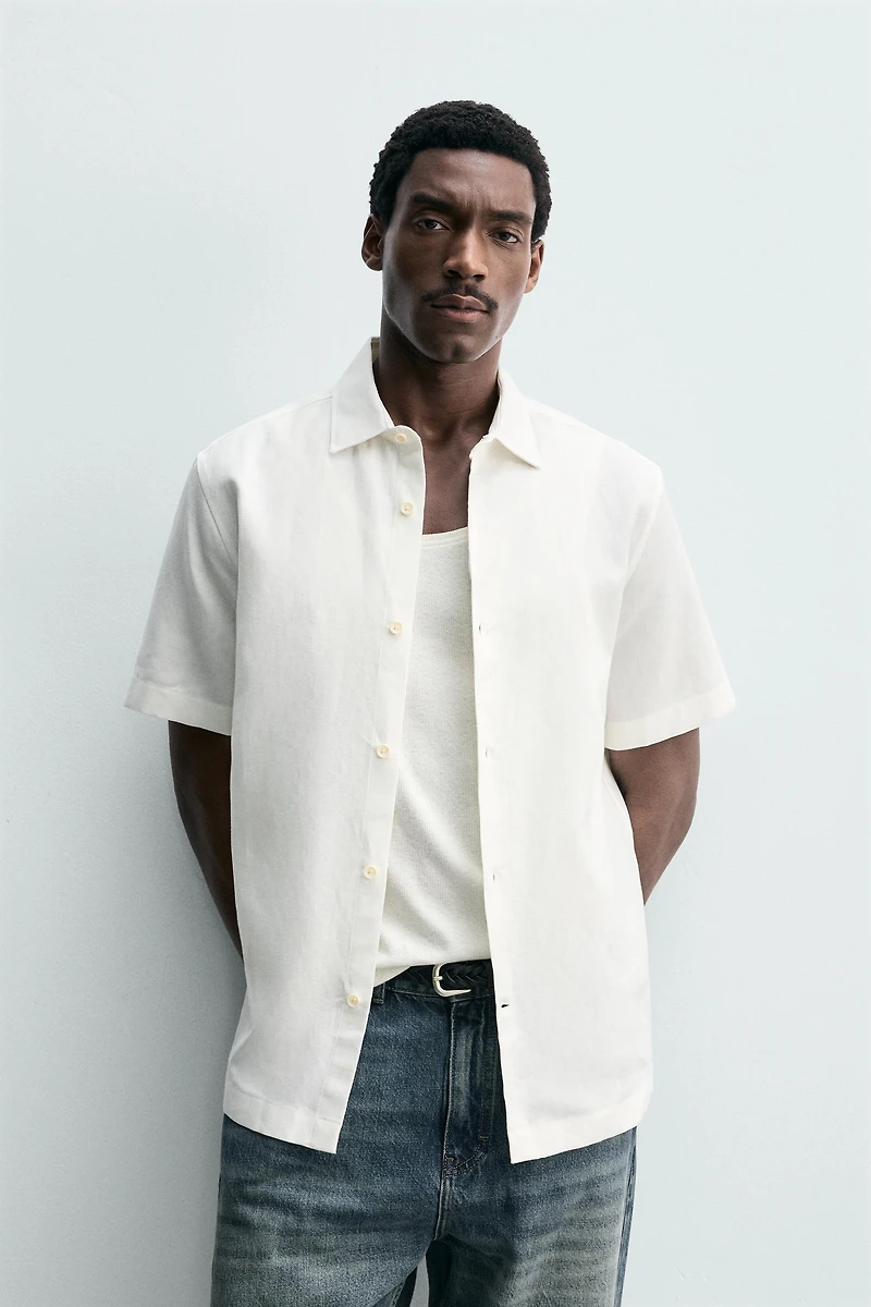 CHEMISE REGULAR FIT LIN - COTON