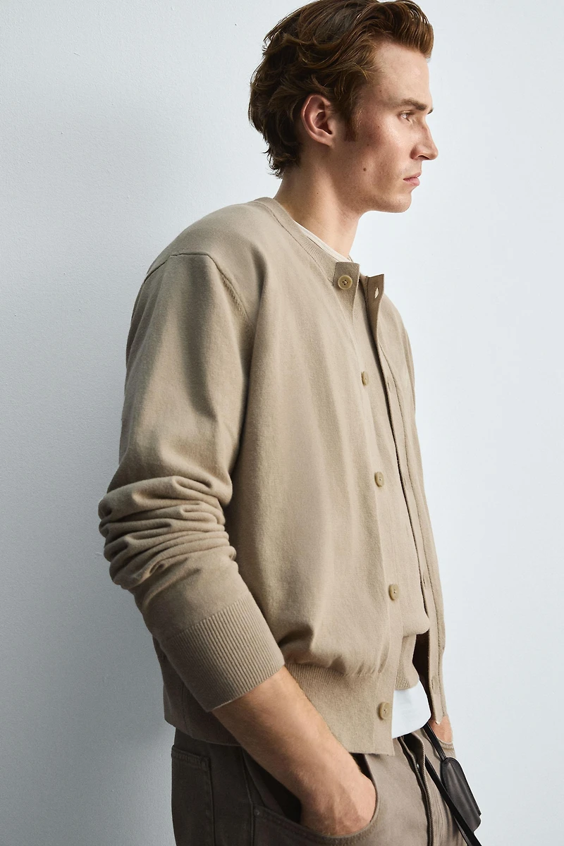 COTTON-RAMIE CARDIGAN