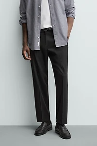 REGULAR FIT WOOL BLEND NON-IRON PANTS