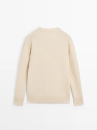 Knit alpaca and wool V-neck cardigan