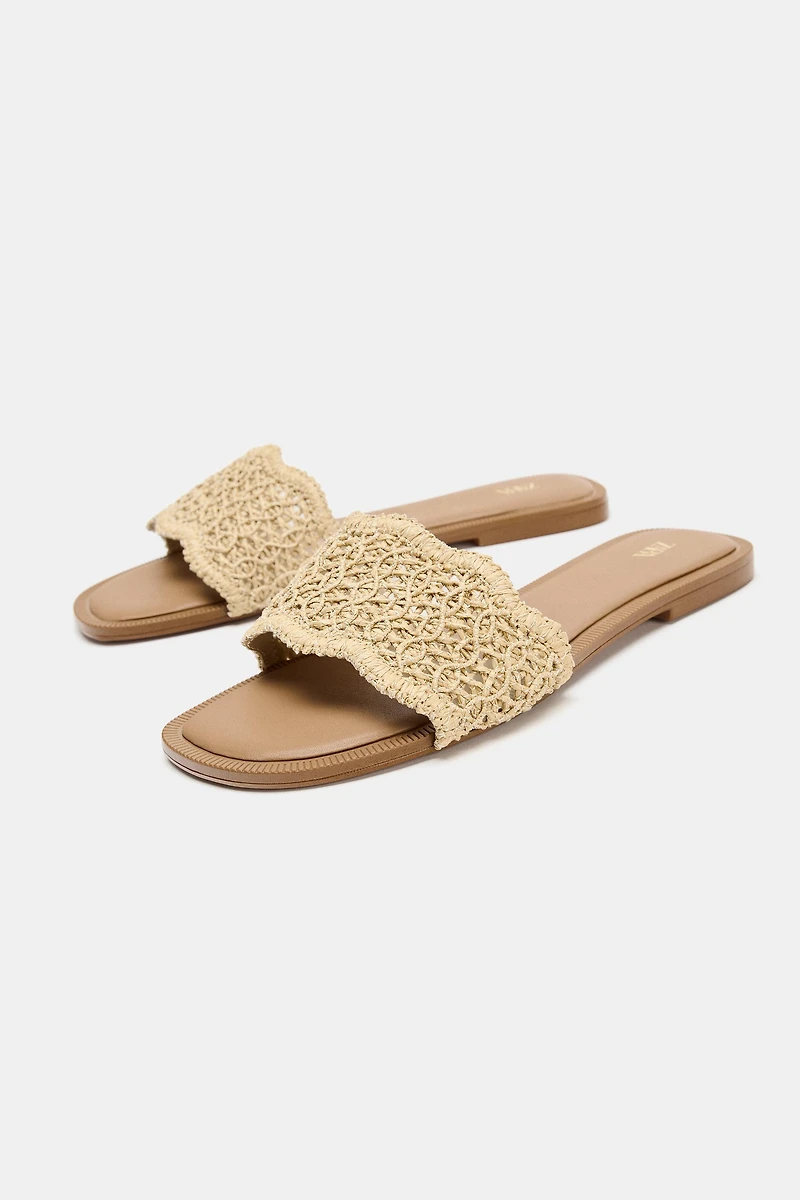 CUT-OUT SLIDE SANDALS